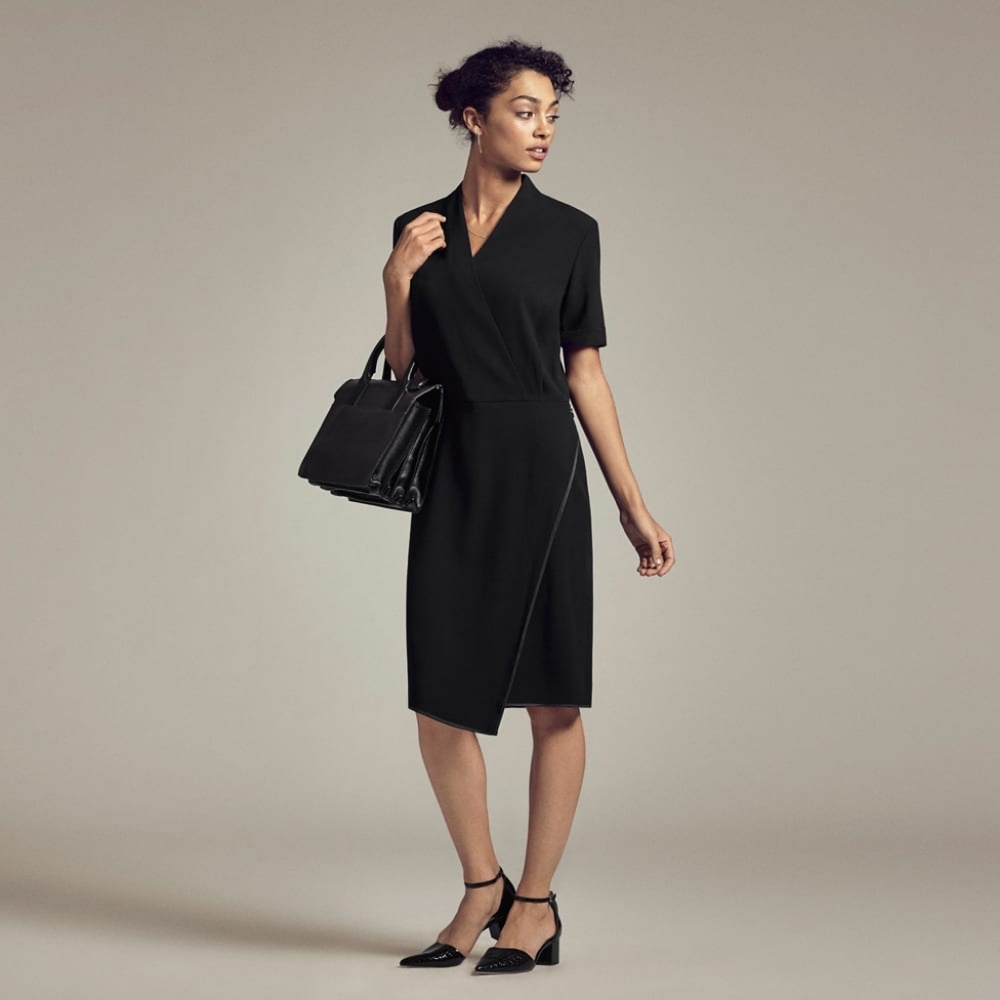 MM LaFleur The Tory Dress 2.0, black, size 8 - perfect work dress